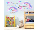 Rainbow Clouds - Believe yourself, Always love, Chase your dreams Wall Decals - Watercolour